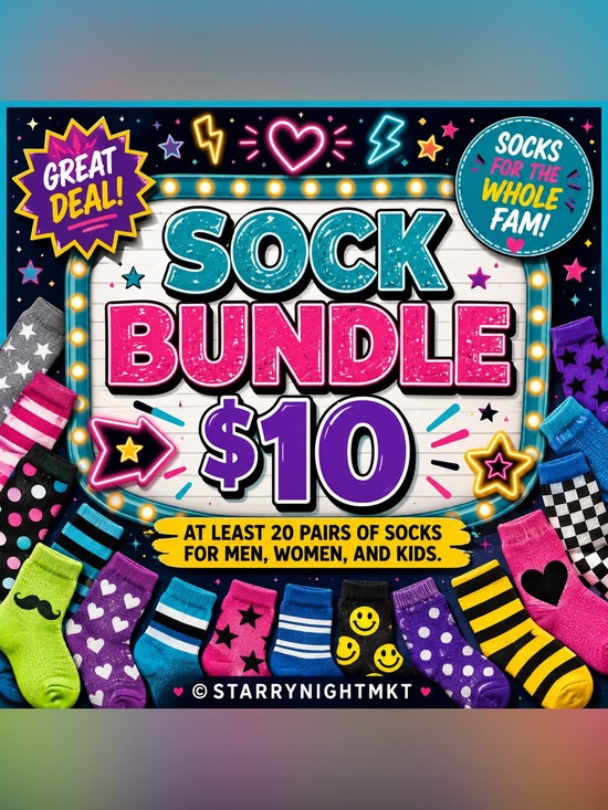 Accessories - 🧦 🧑🧑🧒🧒 SOCK BUNDLE • 20+ Pairs for the Whole Family! • $10 • NWT 🧑🧑🧒🧒 🧦